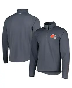Мужская толстовка Cleveland Browns с молнией на 1/4, цвет древесный уголь MSX by Michael Strahan