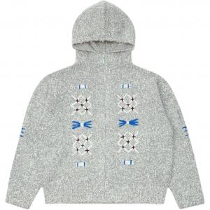 Кардиган с капюшоном и вышивкой Ader Error, серый