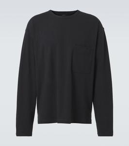 Футболка из хлопкового и льняного джерси Lemaire, Jet Black