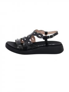 Wonders Черные сандалии на танкетке