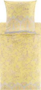 Комплект постельного белья из сатина ИНДИЙСКИЕ РОЗЫ, цвет Y1 ЛИМОН, размер 135x200+80x80 Bassetti