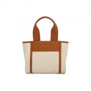 CHARLES&KEITH Сумка холщовая маленькая женская черная коньяк бежевая, Cognac Light Umber