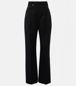 Брюки Sauge wool flared Jacquemus, Black
