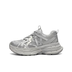 BELLE Мужские противоскользящие износостойкие массивные низкие кеды серо-золотые, цвет Gold