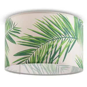 Потолочный светильник Ostende 537 E27, лампа для спальни, абажур, декоративный светильник для гостиной, потолочный светильник с пальмой Paco Home, белый