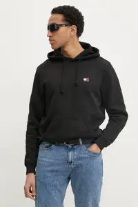 Хлопковая толстовка Tommy Jeans, черный