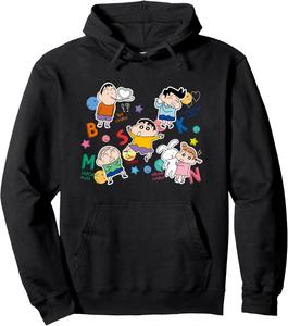 Толстовка Сил обороны Crayon Shin-chan Kasukabe Crayon Shinchan, черный