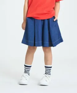 Юбка-кюлоты из эластичной ткани, напоминающей джинсовую Comme Ca Ism, цвет Blue