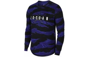 Спортивная футболка мужская фиолетово-черная с цветовыми блоками Jordan, черный