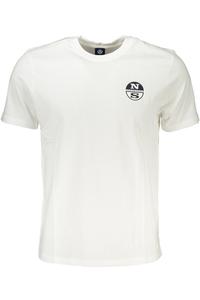 Мужская футболка North Sails однотонная с логотипом бренда, белый