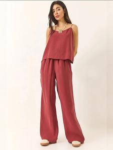 Брючный костюм Bianco Lucci, бургундия