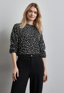 Топ с длинными рукавами JAQUARD Street One, черный