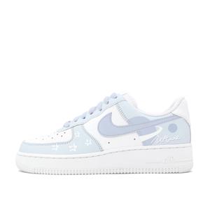 Nike Кроссовки для скейтбординга Air Force 1 Neptune, износостойкие, низкие, унисекс, светло-голубые