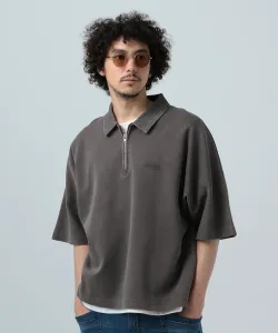 Пуловер с коротким рукавом и половинной молнией цвета пигмента Bayflow, цвет Charcoal 18