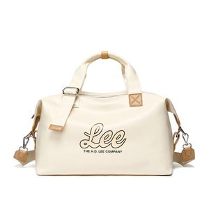 Lee Дорожная сумка унисекс бежево-бело-коричневая, Beige, White, Brown[Upgraded Logo Print+Luggage Strap]