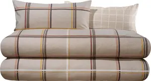 Двусторонний комплект постельного белья , 4 предмета, бежевый: 2 x 155 x 220 см + 2 x 40 x 80 см Erwin Müller