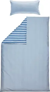 Двустороннее постельное белье , сине-белое, 1x 135x200 см + 1x 40x80 см Erwin Müller