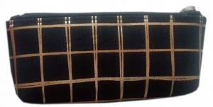 Вместительная косметичка женская, черно-золотая Inna marka