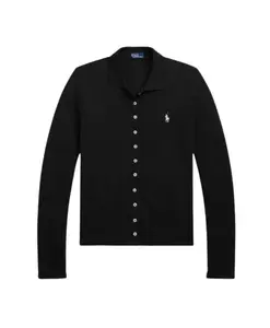 Рубашка-Поло с длинными рукавами и пуговицами. Polo Ralph Lauren, черный