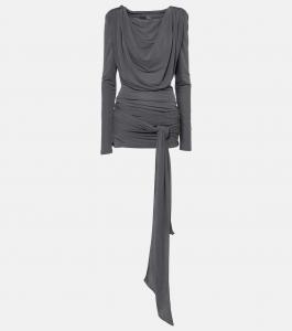 Мини-платье в тонкую полоску Rotate, Gray Pinstripe