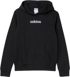 Флисовый пуловер Essential Linear с вышивкой и капюшоном adidas Kids, Black Adi