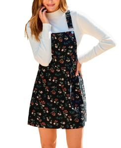 Женское мини-платье для пляжа с цветочным принтом и принтом в виде цветочных мотивов Cupshe, Black