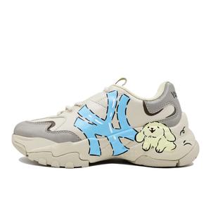 MLB Кроссовки Big Ball Chunky Happy Puppy с нескользящей подошвой, износостойкие, унисекс, коричневые, бежевые