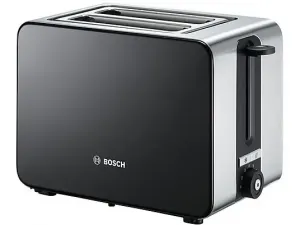 BOSCH TAT 7203 НЕРЖАВЕЮЩАЯ СТАЛЬ Тостер Нержавеющая сталь/Черный (1050 Вт, Слоты: 2)