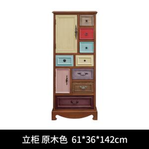 Yu Senyi Комод для гостиной в средиземноморском стиле из массива дерева, 8 ящиков и двойные дверцы, полностью собран, цвет multicolor white