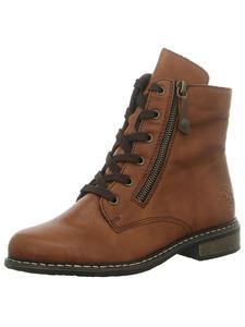 Коричневые ботильоны на шнуровке rieker