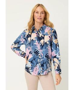 Женская рубашка с пальмовой ветвью Olsen, Ink blue