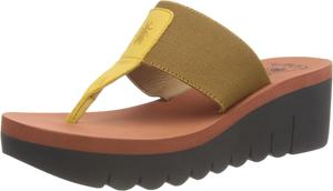 Женские шлепанцы FLY London, Bumblebee Camel Brick