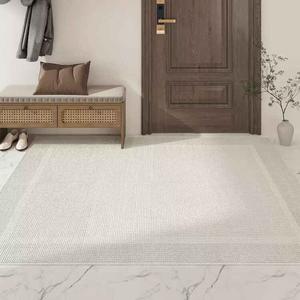 AOVOC Ковер 100х120 см из льна для прихожей/коридора, японский стиль, непромокаемый, нескользящий, Huzhou Linen Doormat -01