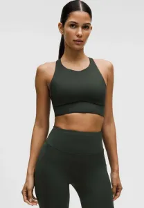Спортивный бюстгальтер energy longline evolve средней поддержки Lululemon, Rainforest Green