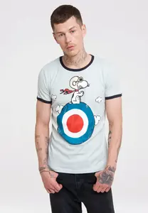 Футболка Logoshirt "Peanuts - Snoopy Pilot", с лицензионным принтом, синий