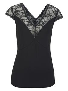 Кружевная рубашка черного цвета Melrose