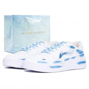 Li-Ning Floating Boat устойчивые к истиранию нескользящие низкие кроссовки для скейтбординга Unisex Light Blue