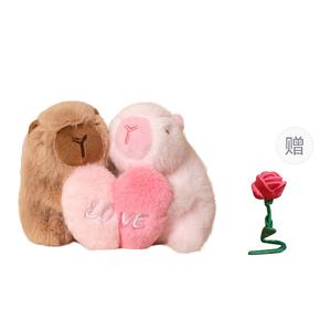 Плюшевый кулон в виде куклы Confession Pig Heart с кнопкой-застежкой, высота 12 см XUANBEIBEI, коричневый