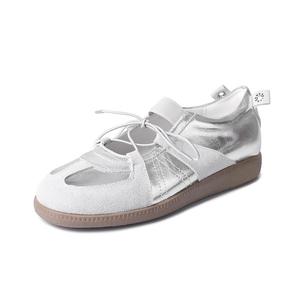 Echo&yolo Женские повседневные туфли-лодочки серебристо-серые, цвет Silver Gray