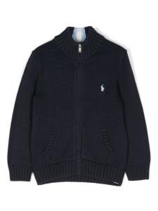Ralph Lauren Kids кардиган с вышивкой Polo Pony, синий