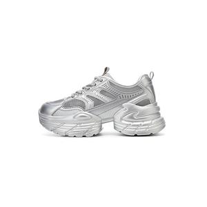 DAPHNE Серебряные женские кроссовки Low top Chunky, цвет Silver