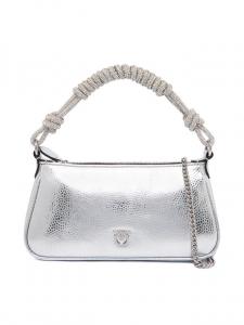 Вечерняя сумка PINKO Half Moon Baguette Mini AI 25-26 PLTT 105915 A2WD, серебряныйfarben