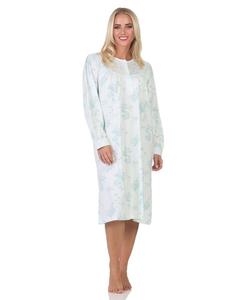 Ночная рубашка NORMANN Langarm klassische Design Knopfleiste am Hals, голубой