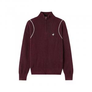 Женский свитер с воротником-стойкой, умеренный базовый слой Le Coq Sportif, wine красный