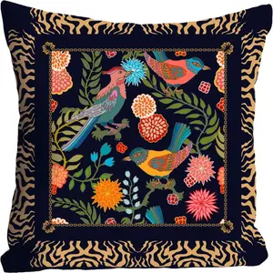 Декоративная подушка queence Птицы, наволочка без наполнителя, 1 шт. Queence, Bunt + bedruckt