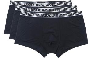 Трусы мужские 3 штуки темно-синие EMPORIO ARMANI