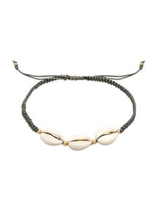 Elli Браслет Fußschmuck 925 Sterling Silber Muschel in Grau