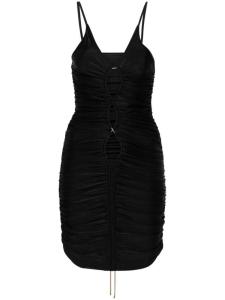 Amen присборенное платье мини на одно плечо, черный