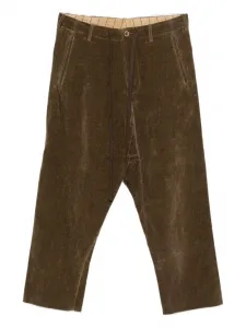 Вельветовые брюки на завязках Uma Wang, коричневый