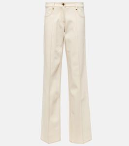 Широкие хлопковые брюки Tuxis с низкой талией Aya Muse, белый